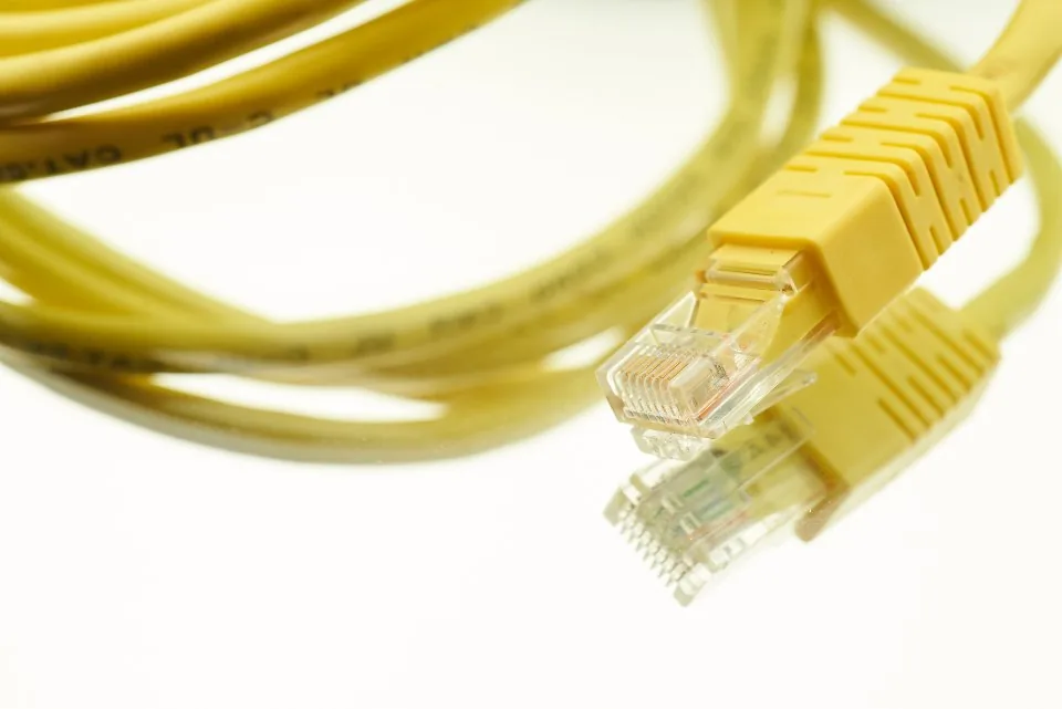 network cables and a circuit board in close view