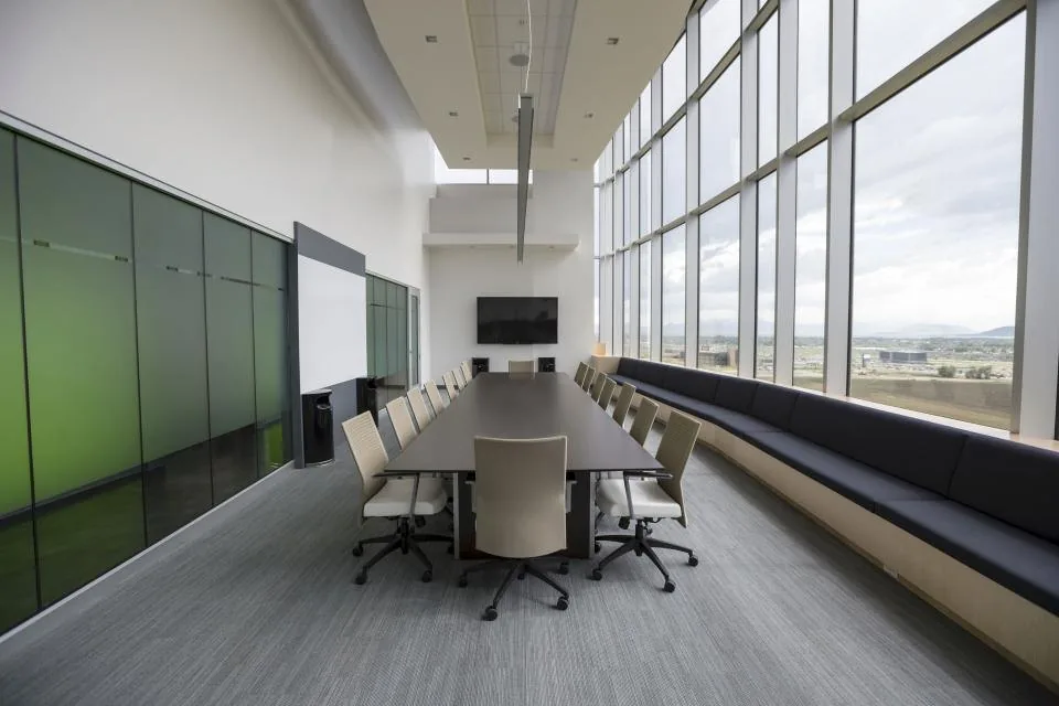 the exterior of a modern office building