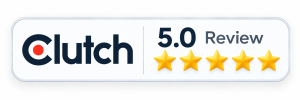 Clutch rating badge showing 5.0
